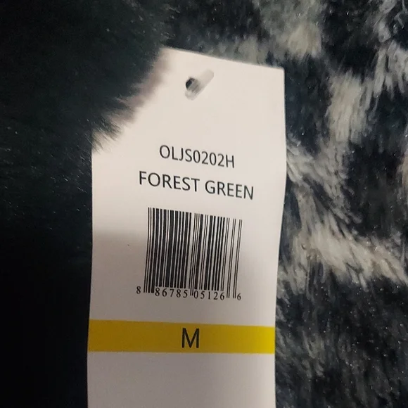 Jessica Simpson Forest Green   Faux Fur Coat - Picture 17 of 17